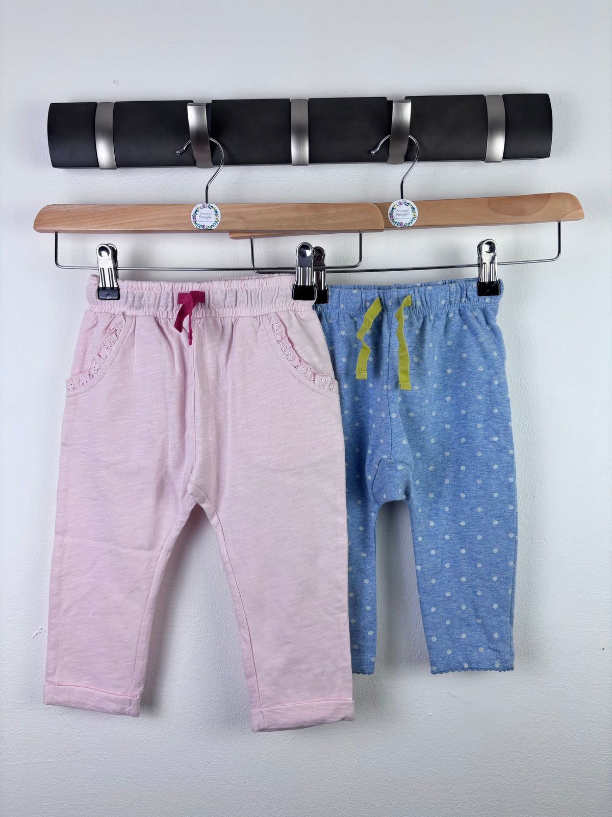 Boden Pink and Blue Joggers Set 12-18 Months-Trousers-Second Snuggle Preloved