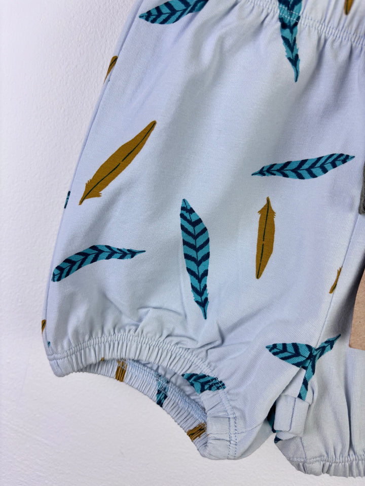 Iglo + Indi White Feather Print Shorts 2-3 Years-Shorts-Second Snuggle Preloved