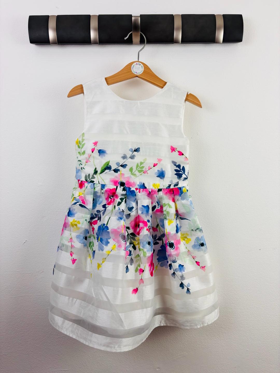 M&S White Floral Occasion Dress 4-5 Years