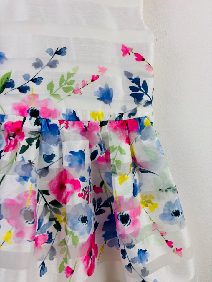 M&S White Floral Occasion Dress 4-5 Years