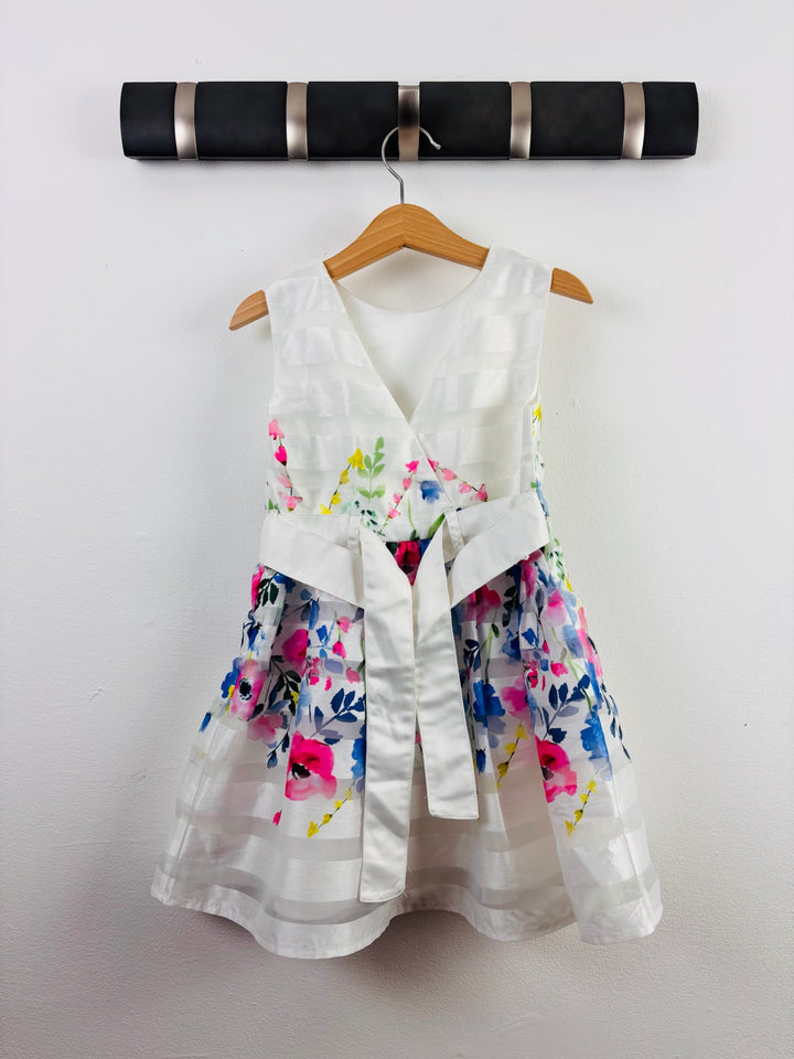 M&S White Floral Occasion Dress 4-5 Years