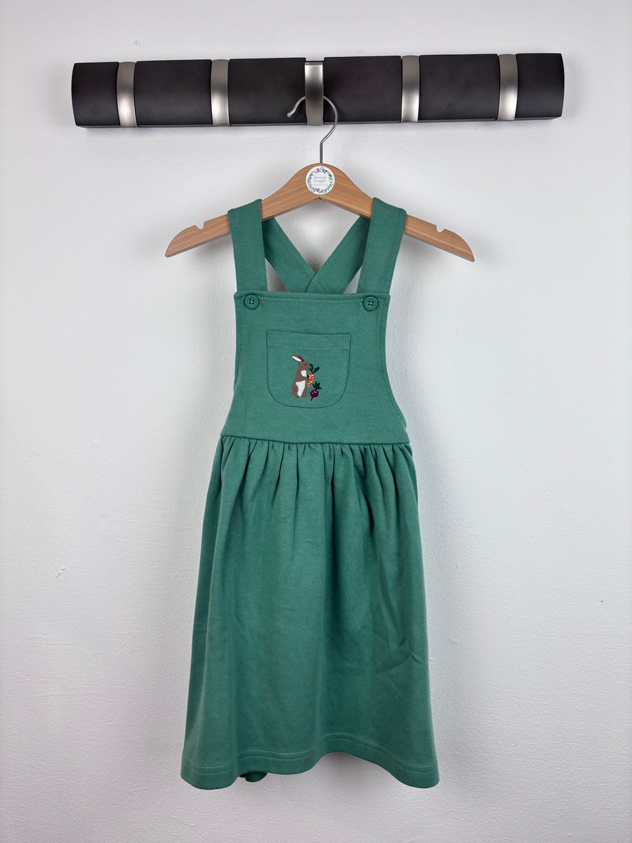 JoJo Maman Bébé Green Cord Pinafore Dress-Dresses-Second Snuggle Preloved
