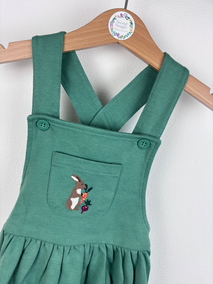 JoJo Maman Bébé Green Cord Pinafore Dress-Dresses-Second Snuggle Preloved