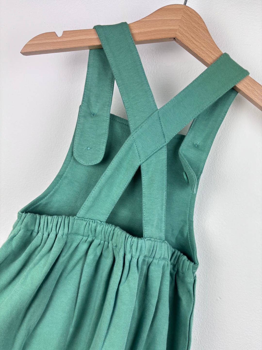JoJo Maman Bébé Green Cord Pinafore Dress-Dresses-Second Snuggle Preloved
