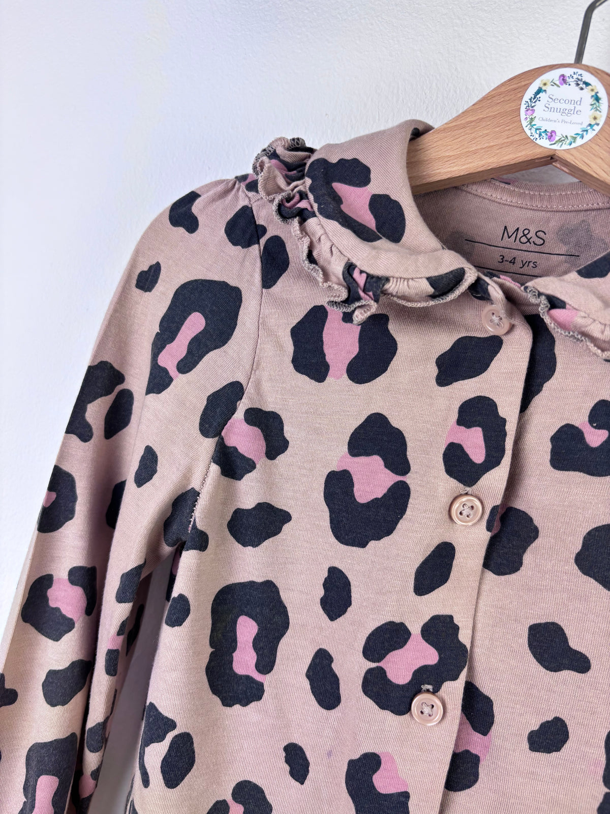 M&S Brown Leopard Print Outfit Set 3-4 Years-Night Wear-Second Snuggle Preloved