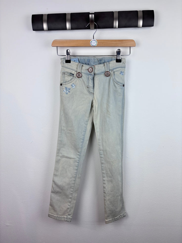 Next Skinny Jeans with Embroidery 7 Years-Trousers-Second Snuggle Preloved