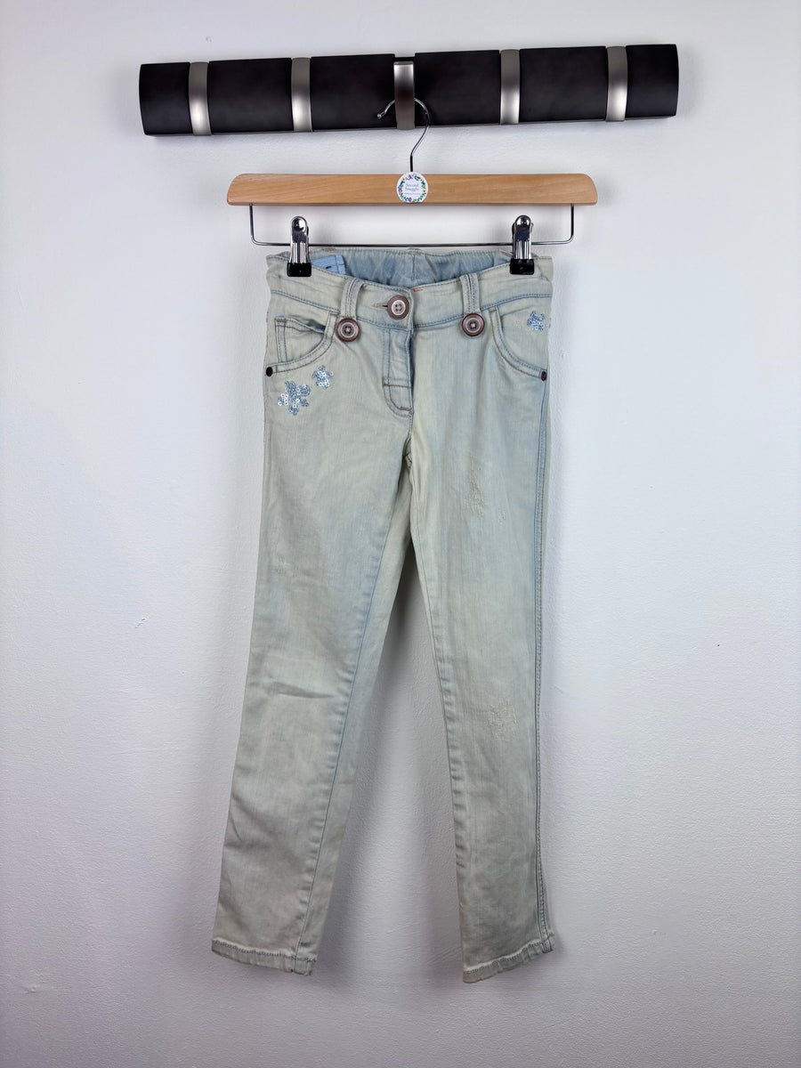 Next Skinny Jeans with Embroidery 7 Years-Trousers-Second Snuggle Preloved