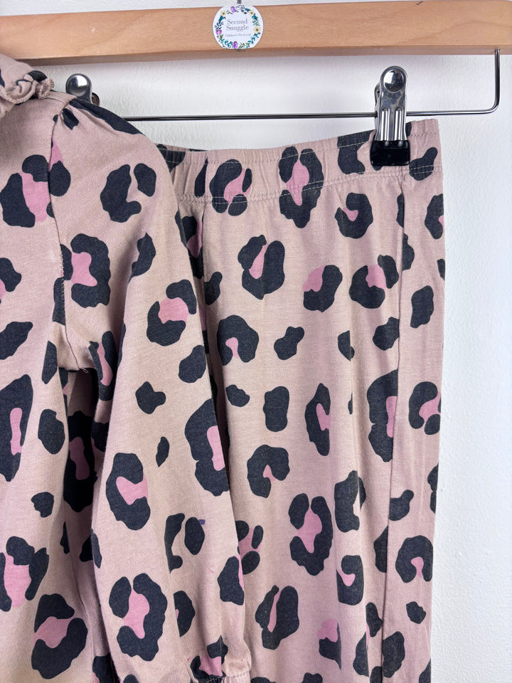 M&S Brown Leopard Print Outfit Set 3-4 Years-Night Wear-Second Snuggle Preloved