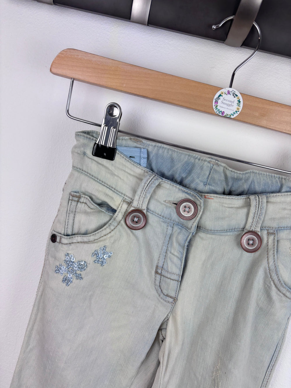 Next Skinny Jeans with Embroidery 7 Years-Trousers-Second Snuggle Preloved