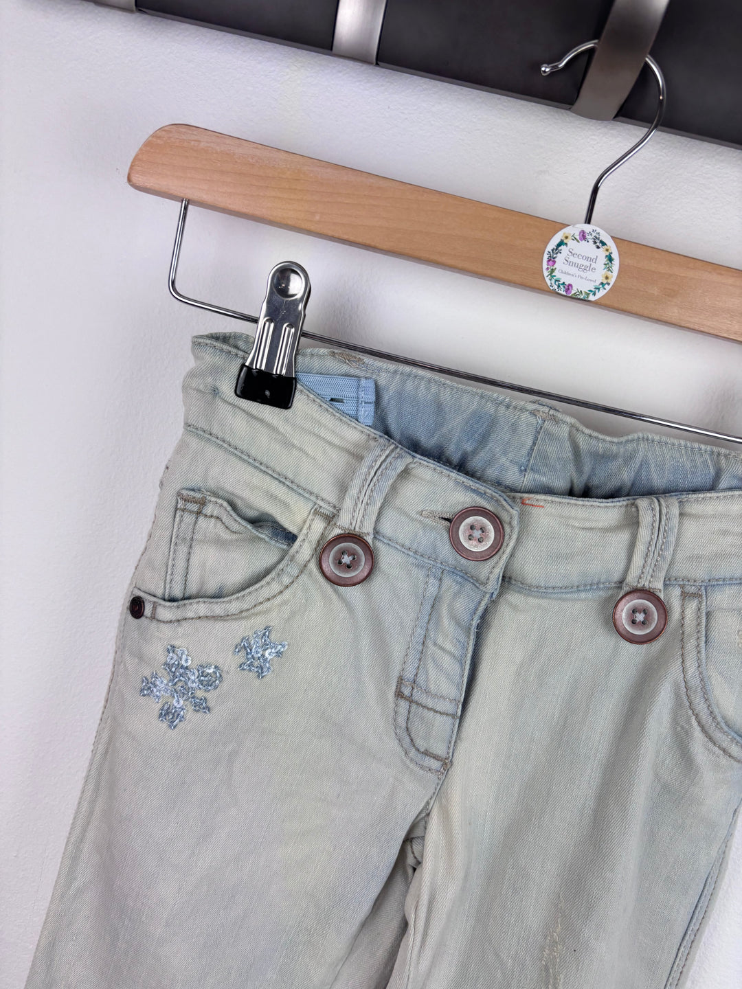 Next Skinny Jeans with Embroidery 7 Years-Trousers-Second Snuggle Preloved