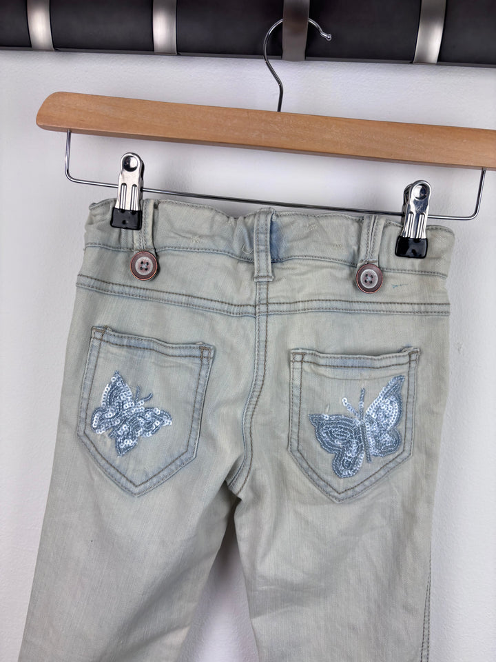 Next Skinny Jeans with Embroidery 7 Years-Trousers-Second Snuggle Preloved