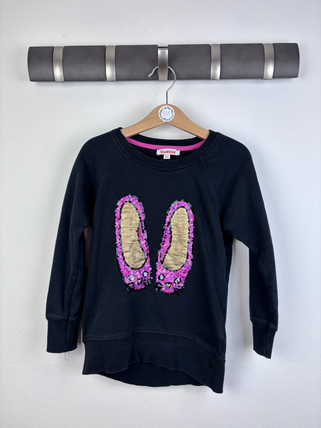 Blue Zoo Black Sequin Jumper 6-7 Years-Jumpers-Second Snuggle Preloved