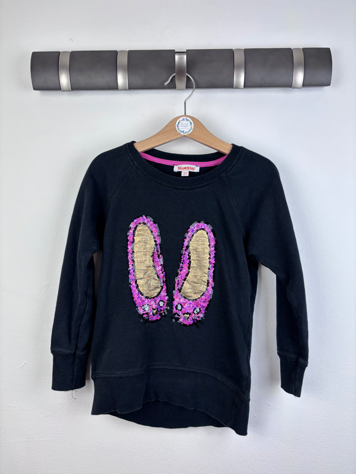 Blue Zoo Black Sequin Jumper 6-7 Years-Jumpers-Second Snuggle Preloved
