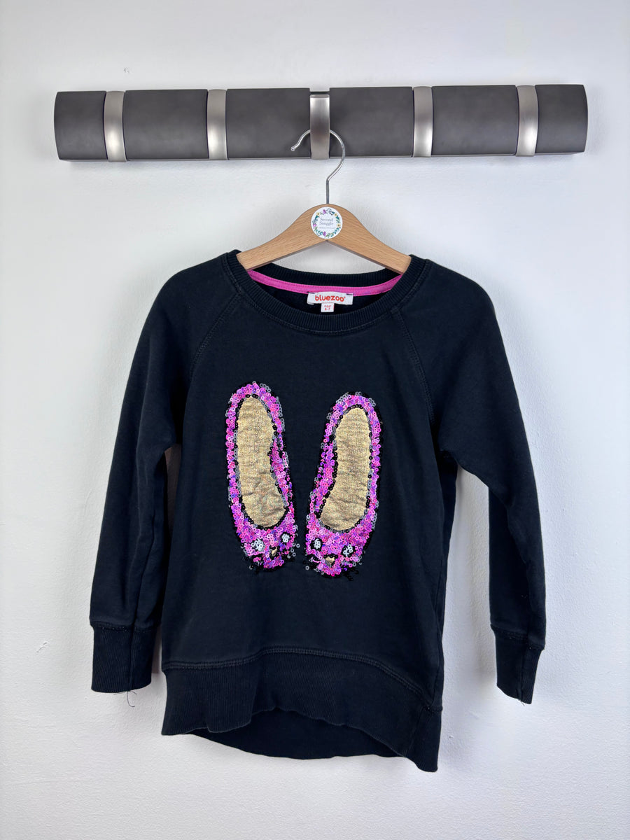 Blue Zoo Black Sequin Jumper 6-7 Years-Jumpers-Second Snuggle Preloved