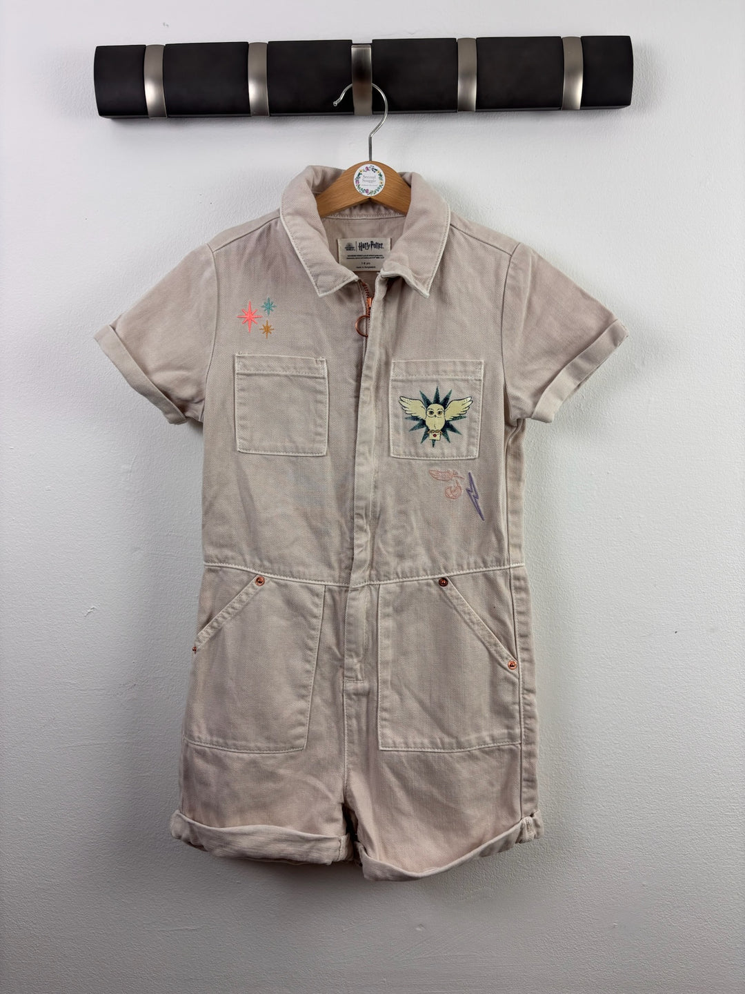 M&S Harry Potter Beige Utility Playsuit 7-8 Years
