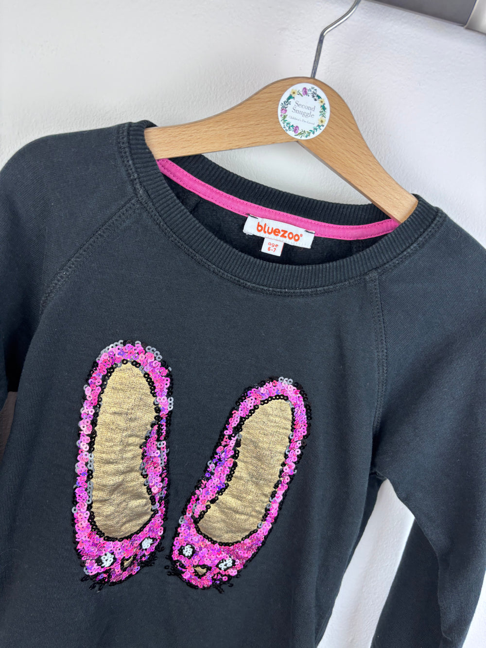 Blue Zoo Black Sequin Jumper 6-7 Years-Jumpers-Second Snuggle Preloved