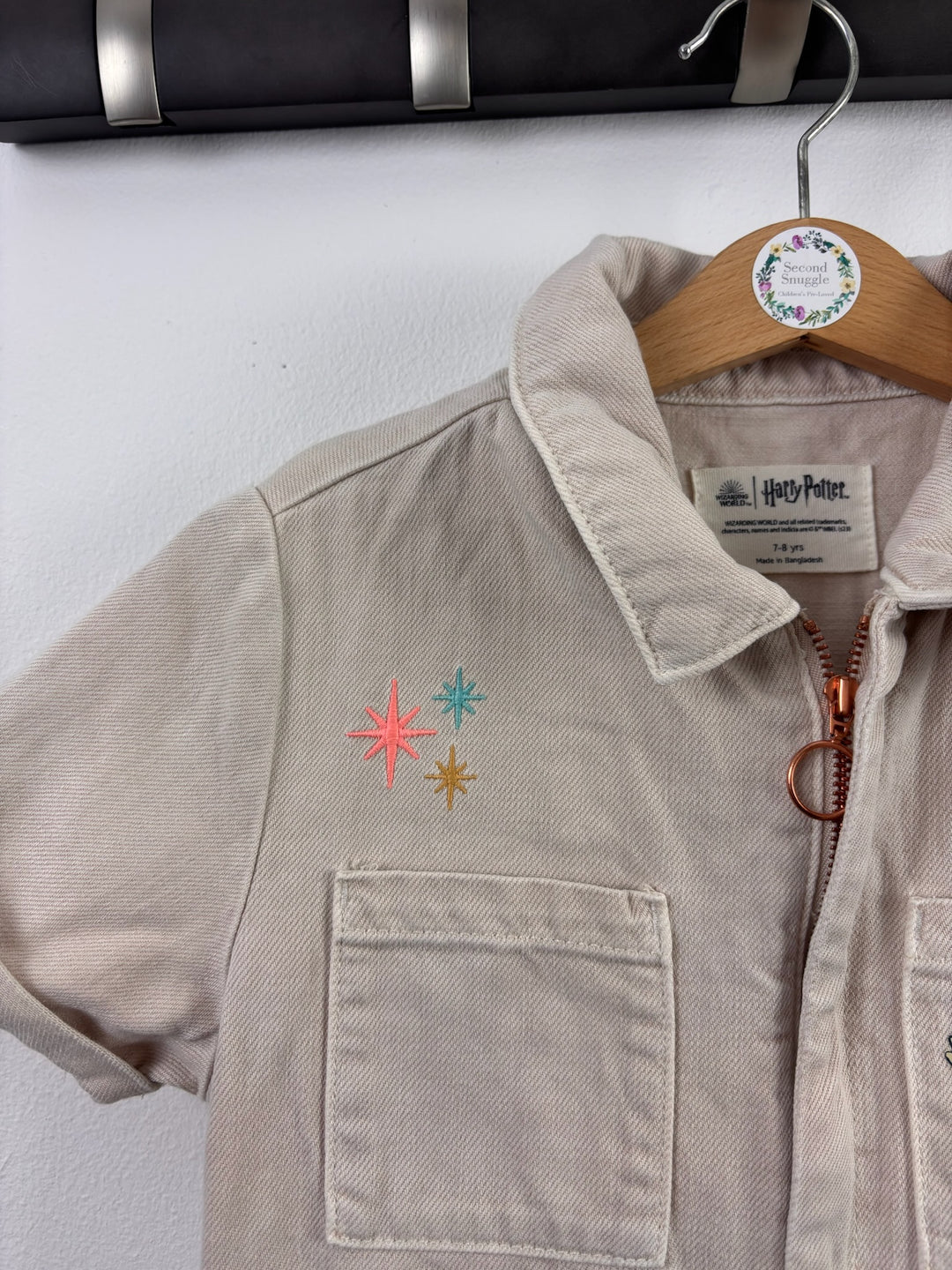 M&S Harry Potter Beige Utility Playsuit 7-8 Years