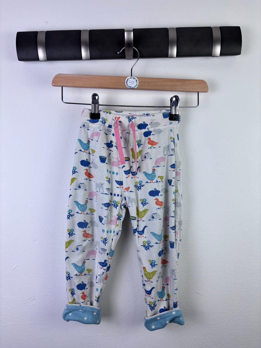 Boden Reversible Farm Print Trousers 2-3 Years-Trousers-Second Snuggle Preloved