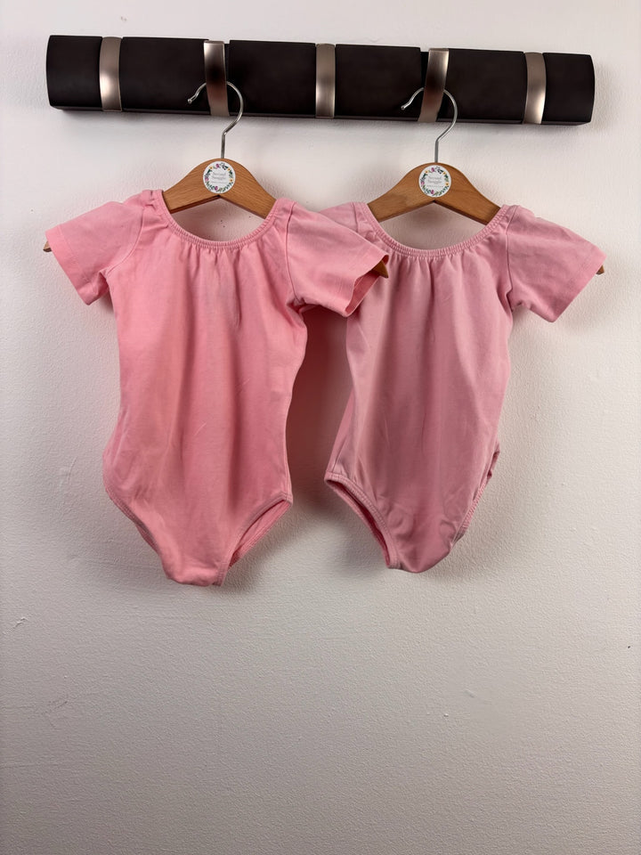 Chelsea Ballet Pink Short Sleeve Leotards 2 Pack 2-3 Years