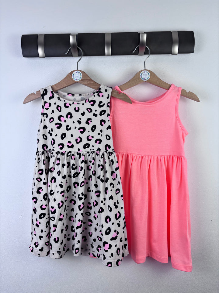 Fred & Flo Pink Leopard Print Dress Set 2-3 Years-Dresses-Second Snuggle Preloved