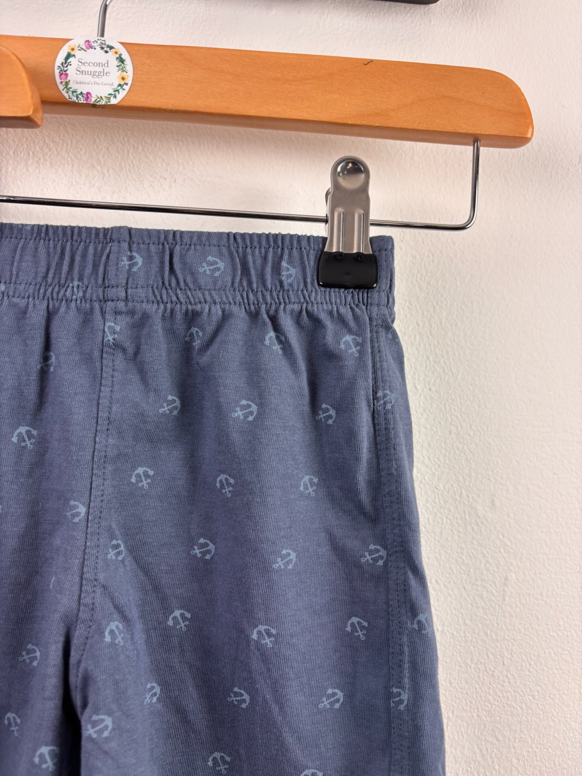 TU Blue Shorts 2 Pack Denim & Anchor Print 9-12 Months-Shorts-Second Snuggle Preloved