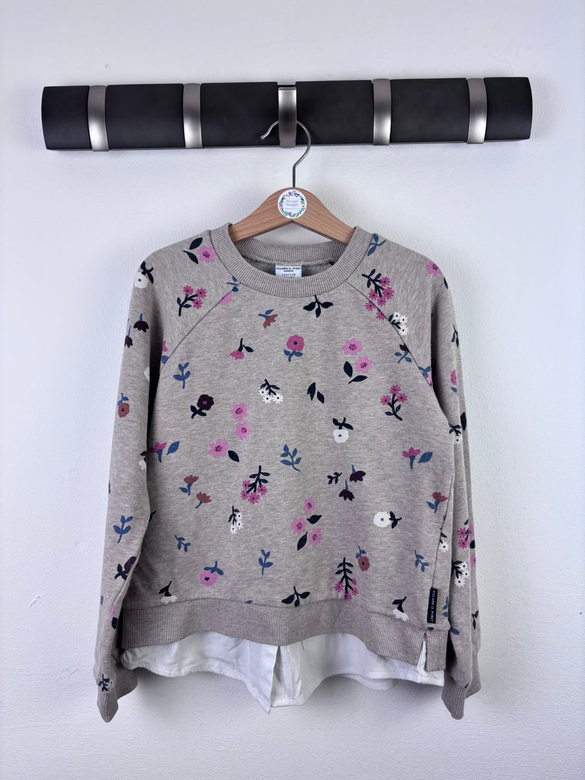 Polarn O. Pyret Floral Sweatshirt 6-8 Years-Jumpers-Second Snuggle Preloved