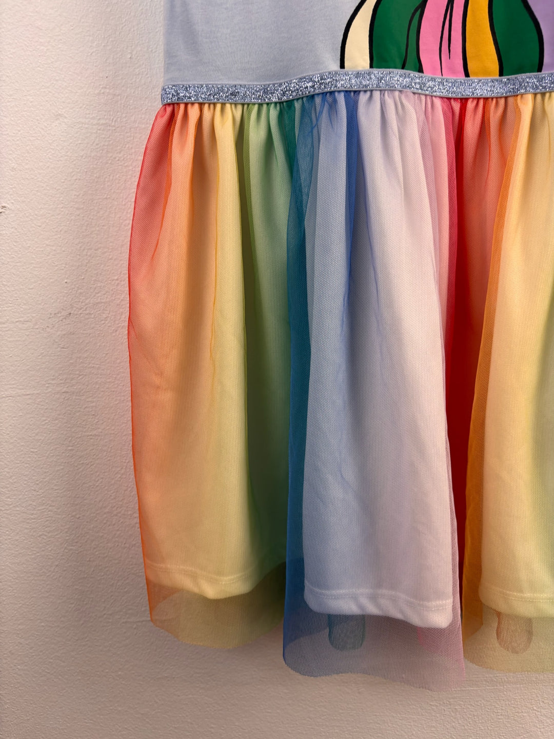 H&M Blue Unicorn Rainbow Tulle Dress 7-8 Years