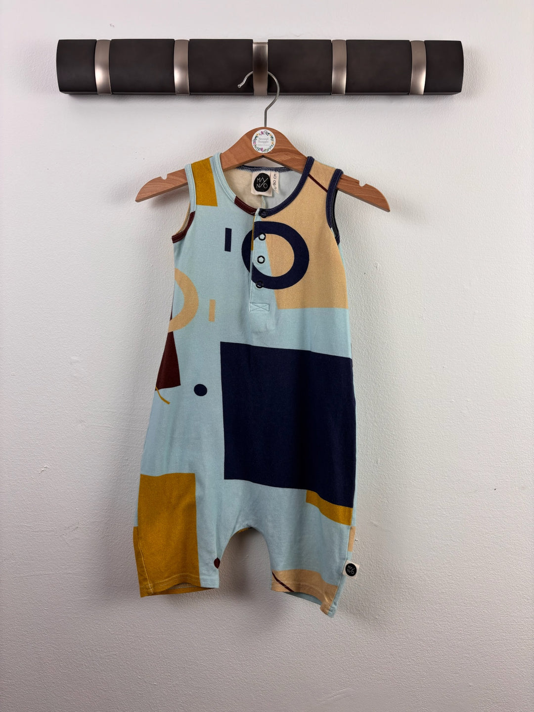 Mainio Blue Abstract Romper 6-12 Months 74/80