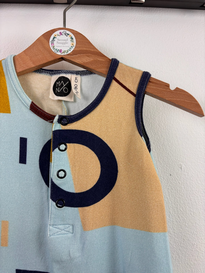 Mainio Blue Abstract Romper 6-12 Months 74/80