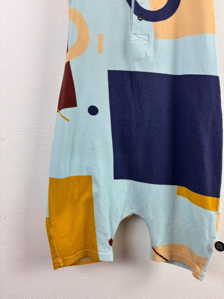 Mainio Blue Abstract Romper 6-12 Months 74/80