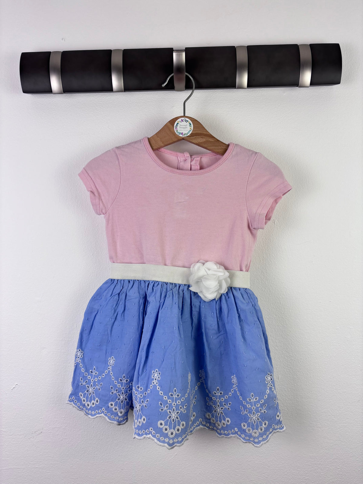 Primark Pink and Blue Party Dress 9-12 Months-Dresses-Second Snuggle Preloved