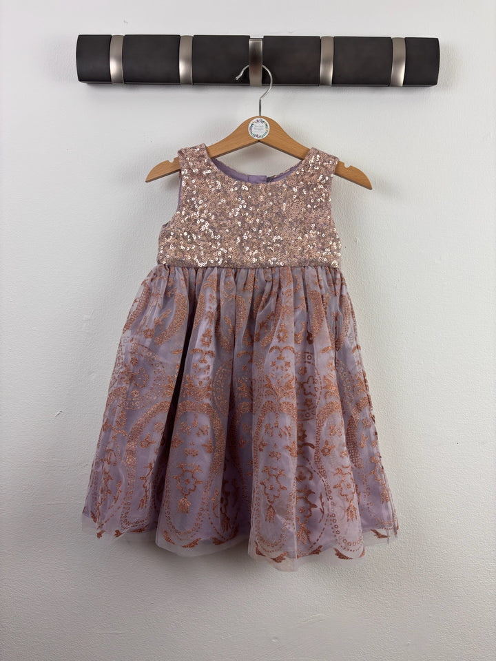 Monsoon Lilac Sequin Party Dress 18-24 Months