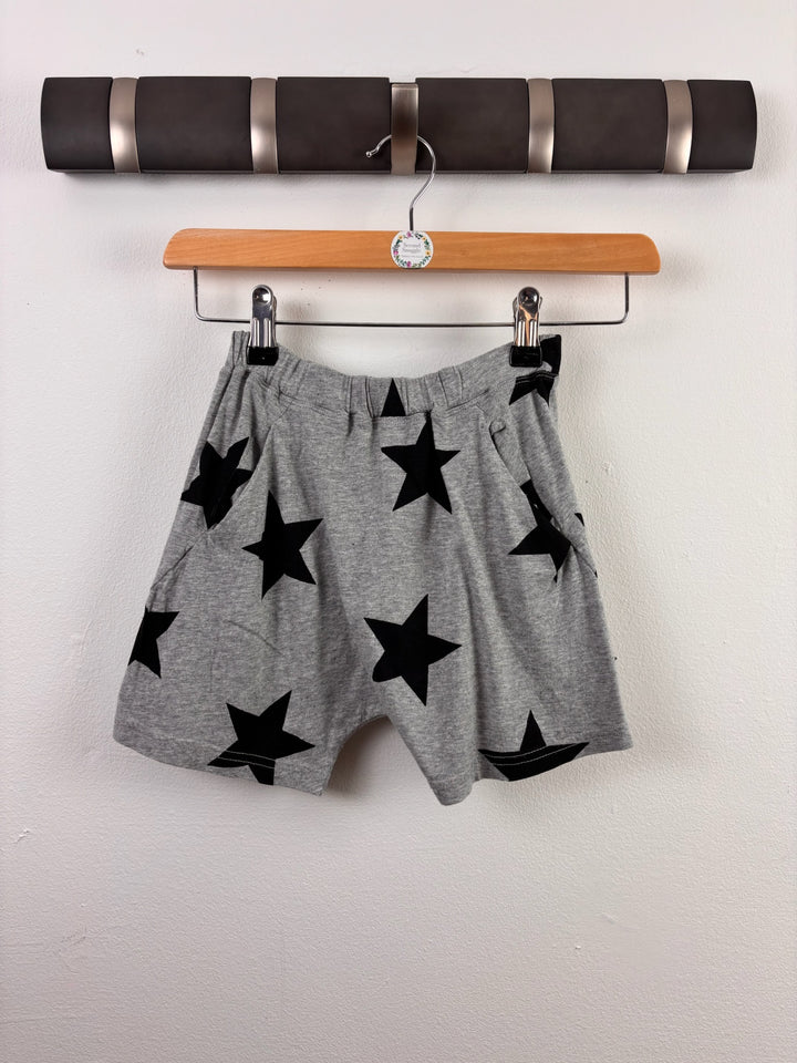 Nununu Grey Star Print Shorts 3-4 Years