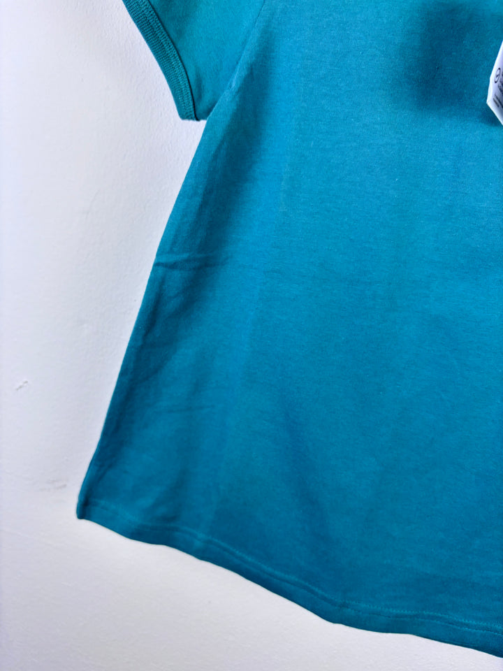 Maxomorra Teal Organic T-Shirt 5-6 Years-Tops-Second Snuggle Preloved
