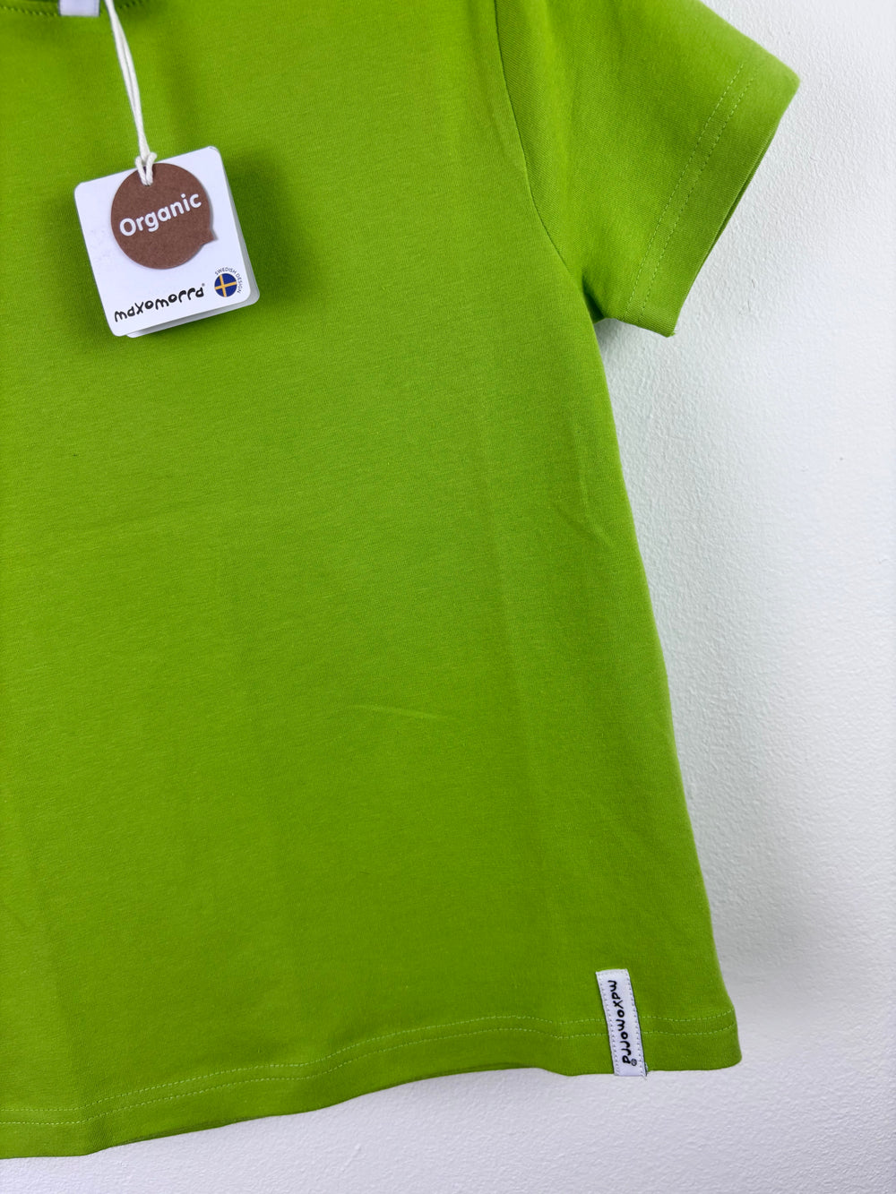 Maxomorra Bright Green Organic T-Shirt 5-6 Years-Tops-Second Snuggle Preloved
