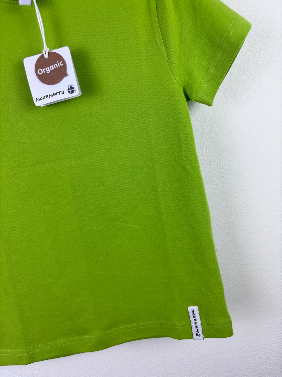 Maxomorra Bright Green Organic T-Shirt 5-6 Years-Tops-Second Snuggle Preloved