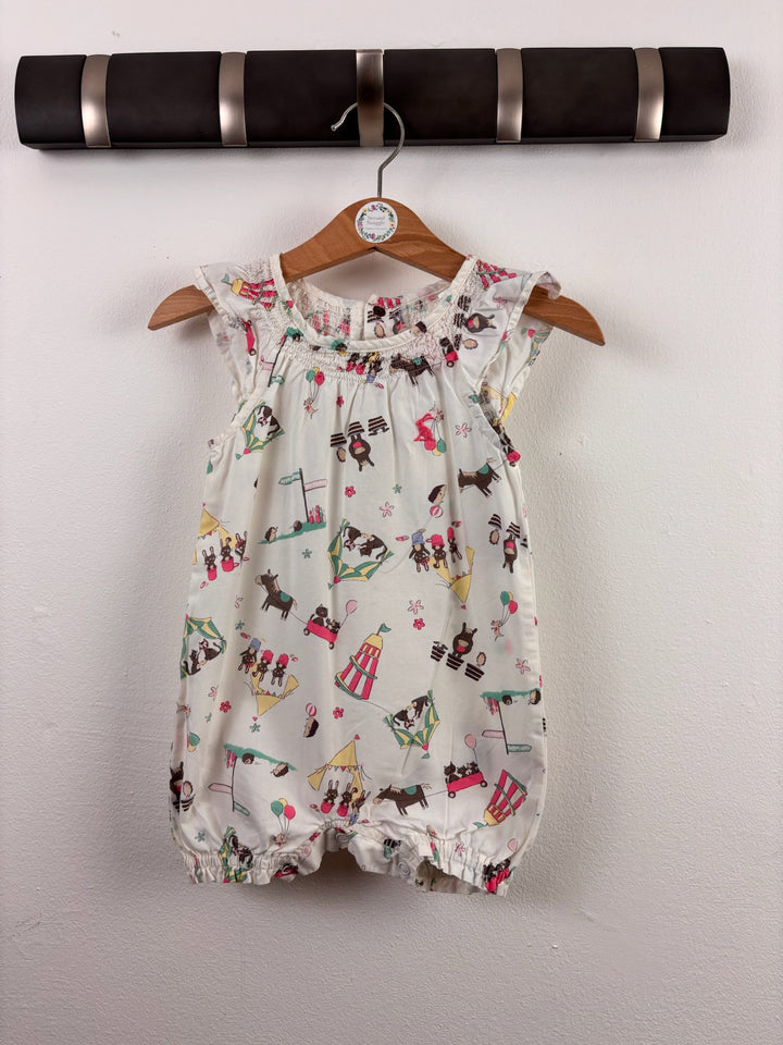 Joules Cream Carnival Print Romper 3-6 Months