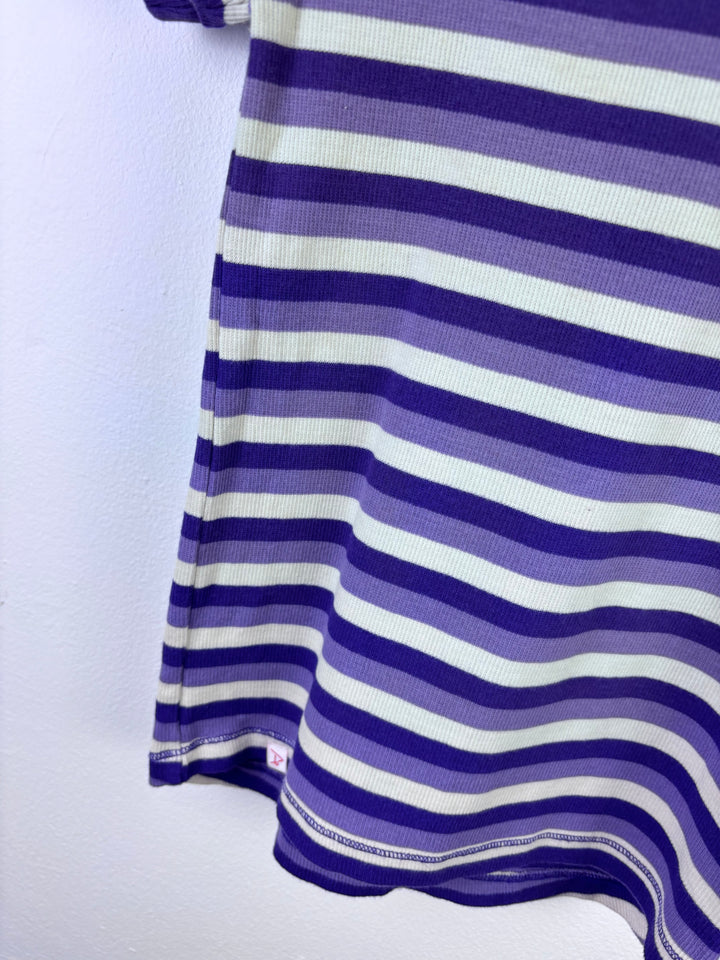 Alba Purple Stripe Heart Top 6-7 Years-Tops-Second Snuggle Preloved