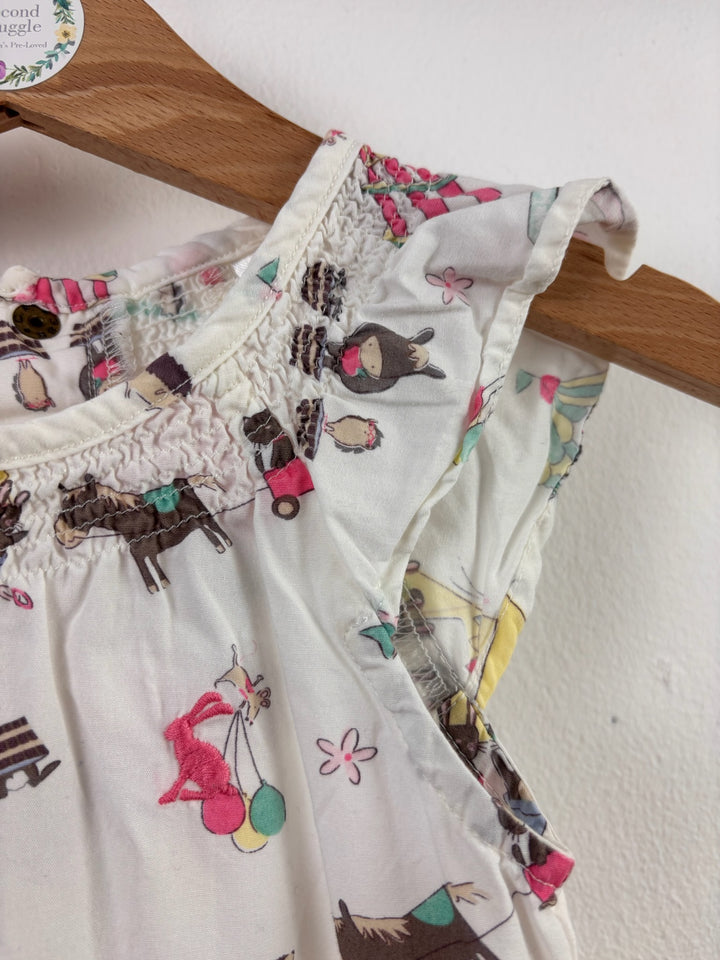 Joules Cream Carnival Print Romper 3-6 Months