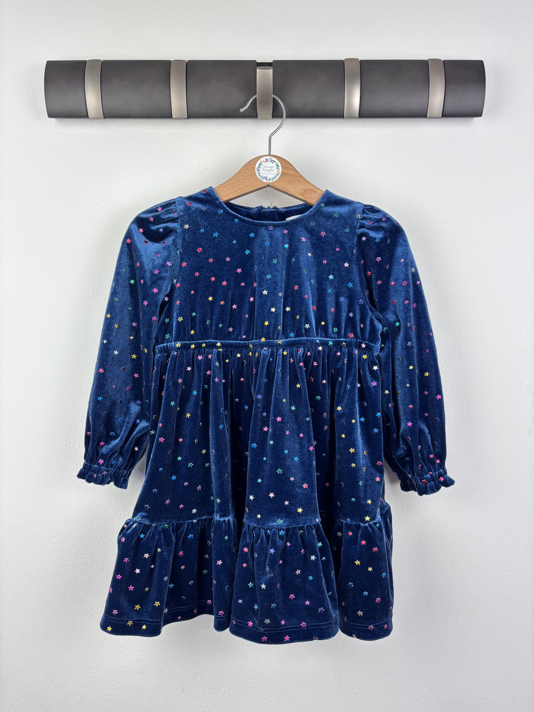 M&S Velvet Star Dress 2-3 Years-Dresses-Second Snuggle Preloved