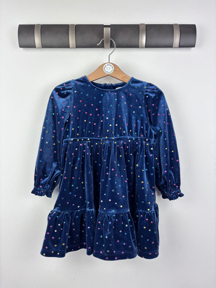 M&S Velvet Star Dress 2-3 Years-Dresses-Second Snuggle Preloved
