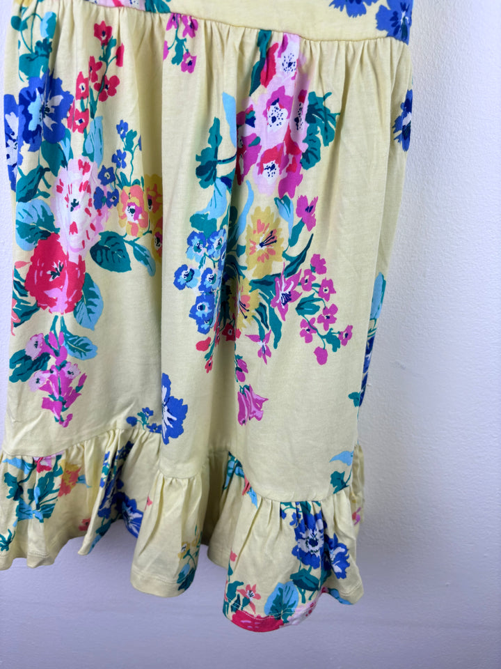 Joules Yellow Floral Dress Sleeveless 5 Years-Dresses-Second Snuggle Preloved