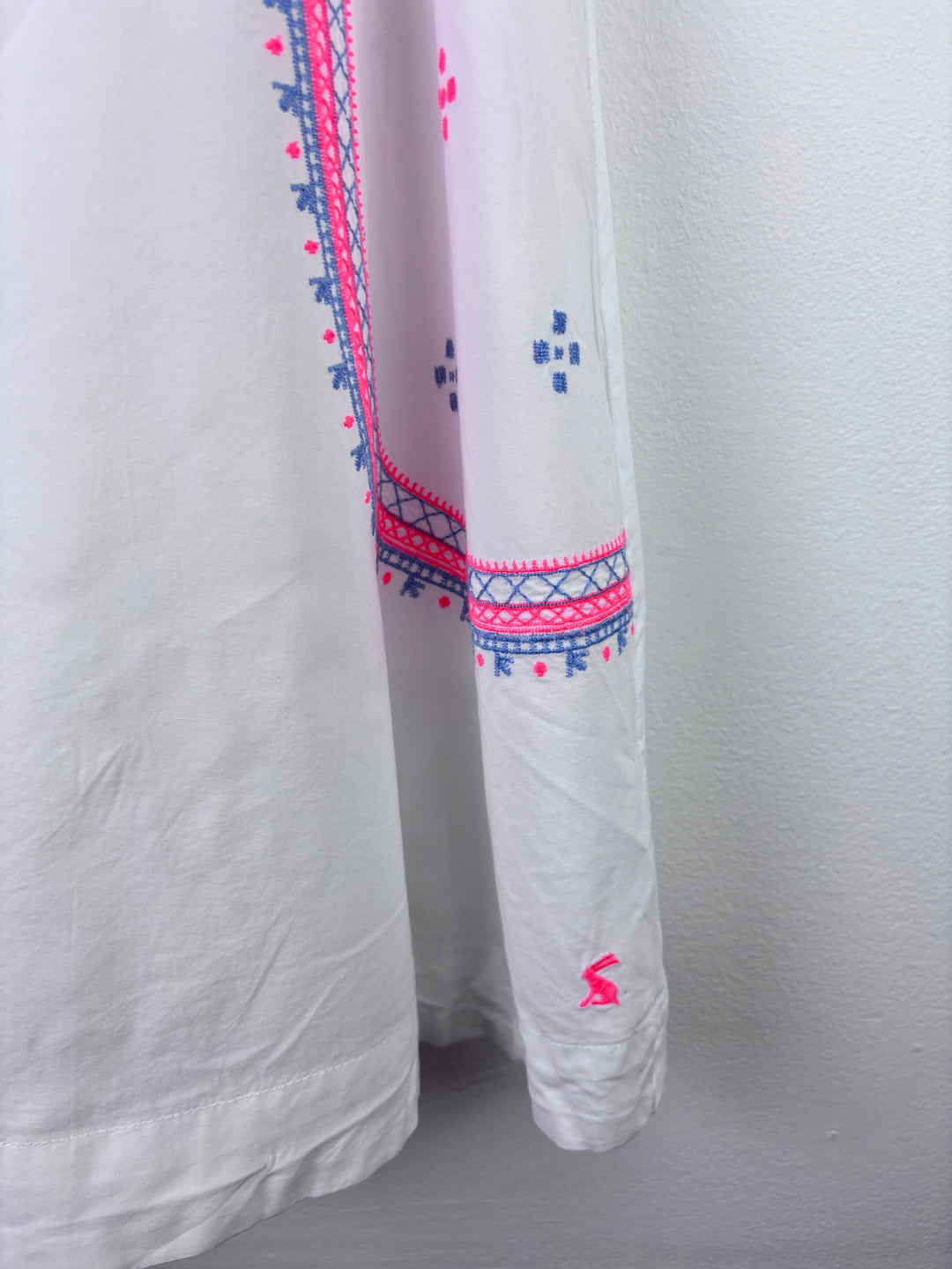 Joules White Sleeveless Embroidered Dress 6 Years-Dresses-Second Snuggle Preloved