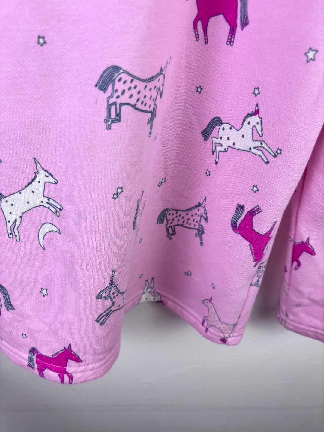Joules Pink Unicorn Half Zip Sweatshirt 7-8 Years-Jumpers-Second Snuggle Preloved