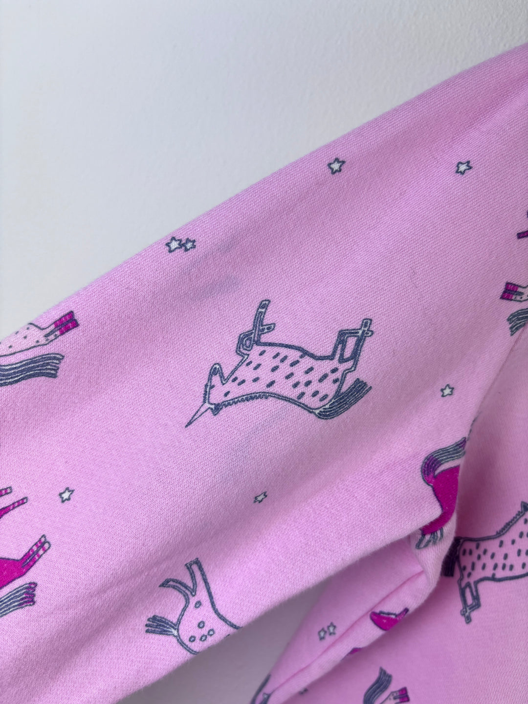 Joules Pink Unicorn Half Zip Sweatshirt 7-8 Years-Jumpers-Second Snuggle Preloved