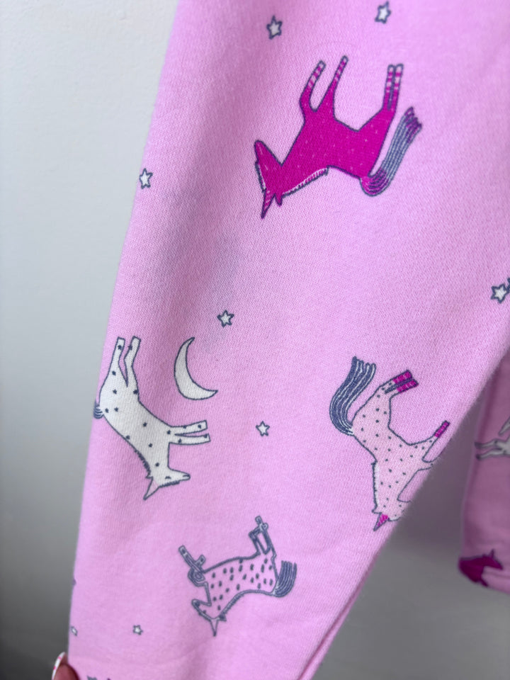 Joules Pink Unicorn Half Zip Sweatshirt 7-8 Years-Jumpers-Second Snuggle Preloved