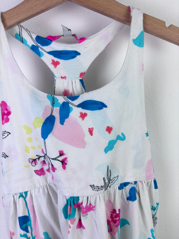 Joules White Pastel Floral Sleeveless Dress 5-6 Years-Dresses-Second Snuggle Preloved