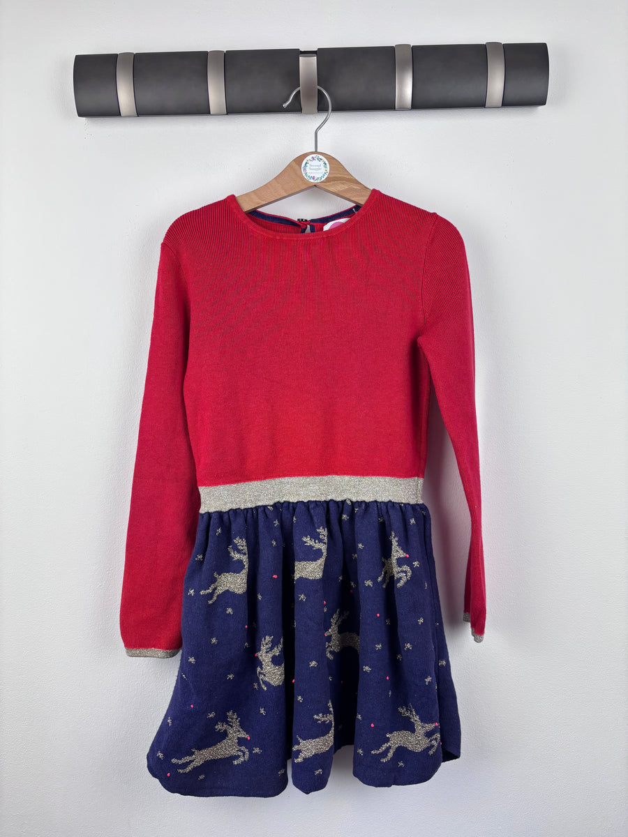 Mini Boden Red Knit Reindeer Dress 7-8 Years-Dresses-Second Snuggle Preloved
