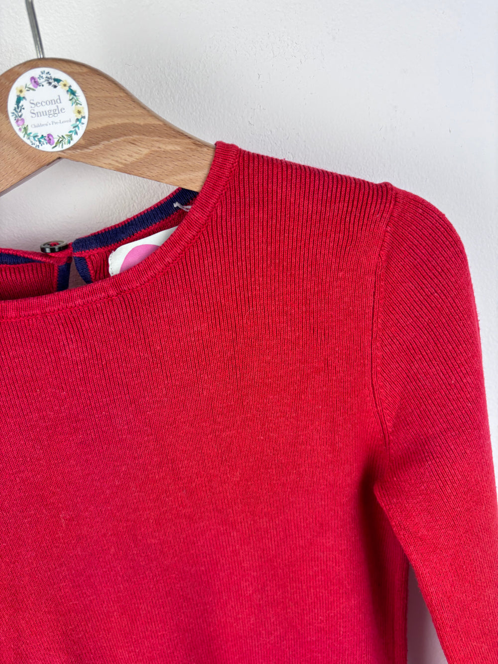 Mini Boden Red Knit Reindeer Dress 7-8 Years-Dresses-Second Snuggle Preloved