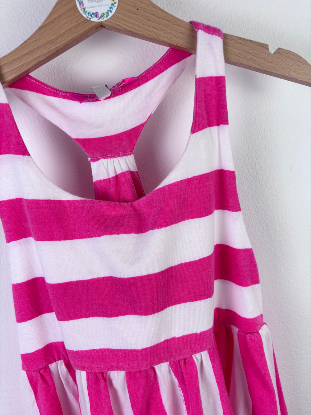 Joules Pink Stripe Sleeveless Dress 5-6 Years-Dresses-Second Snuggle Preloved